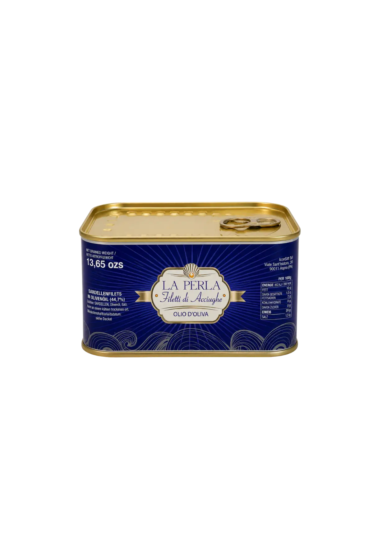 La Perla Etichetta Blu Latta 700g in Olio di Oliva