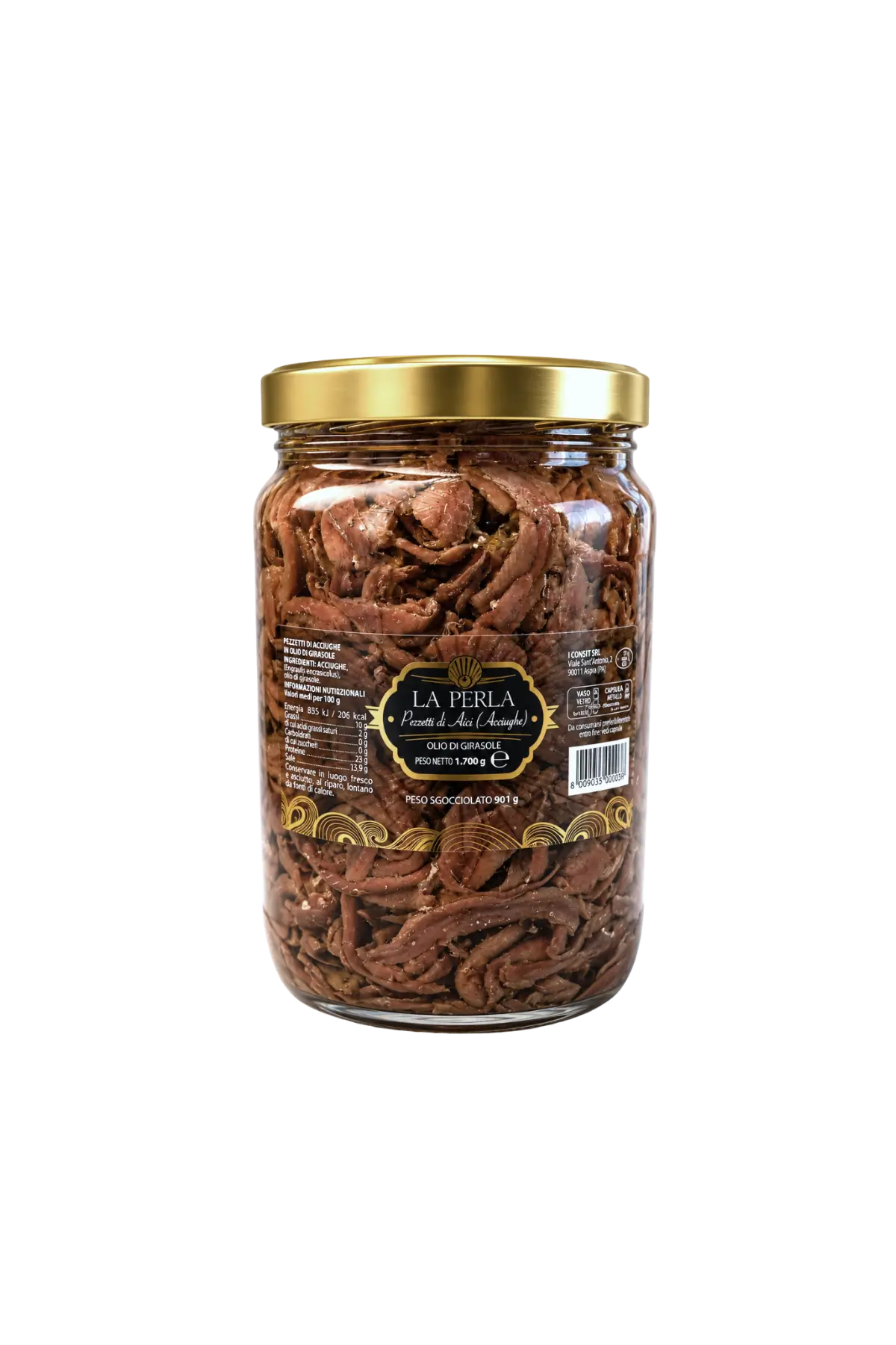 La Perla Pezzetti di Alici 1700g